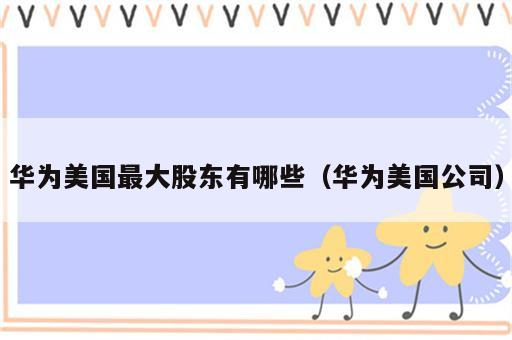 华为美国最大股东有哪些（华为美国公司）