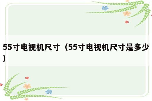 55寸电视机尺寸（55寸电视机尺寸是多少）