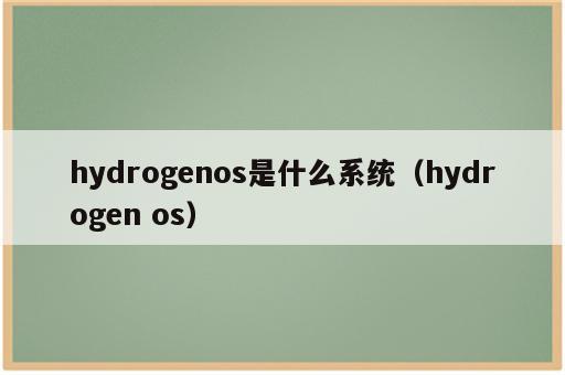 hydrogenos是什么系统（hydrogen os）