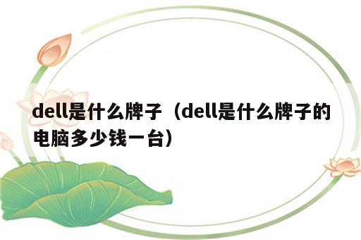 dell是什么牌子（dell是什么牌子的电脑多少钱一台）