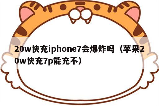 20w快充iphone7会爆炸吗（苹果20w快充7p能充不）