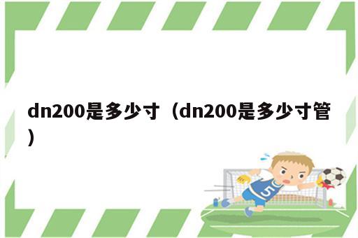 dn200是多少寸（dn200是多少寸管）