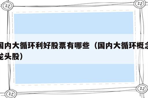 国内大循环利好股票有哪些（国内大循环概念龙头股）
