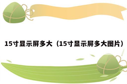 15寸显示屏多大（15寸显示屏多大图片）