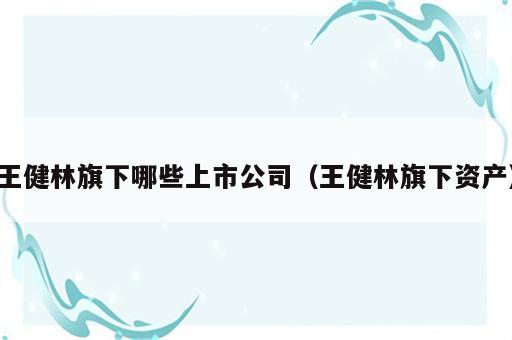 王健林旗下哪些上市公司（王健林旗下资产）