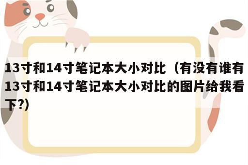 13寸和14寸笔记本大小对比（有没有谁有13寸和14寸笔记本大小对比的图片给我看下?）