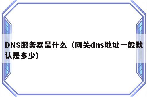 DNS服务器是什么（网关dns地址一般默认是多少）