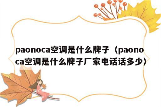 paonoca空调是什么牌子（paonoca空调是什么牌子厂家电话话多少）