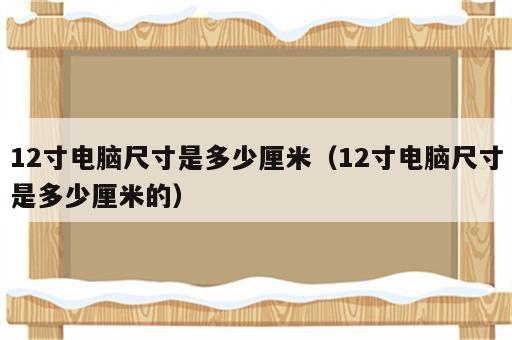 12寸电脑尺寸是多少厘米（12寸电脑尺寸是多少厘米的）