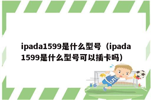ipada1599是什么型号（ipada1599是什么型号可以插卡吗）