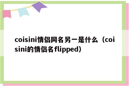 coisini情侣网名另一是什么（coisini的情侣名flipped）