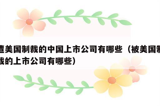 遭美国制裁的中国上市公司有哪些（被美国制裁的上市公司有哪些）