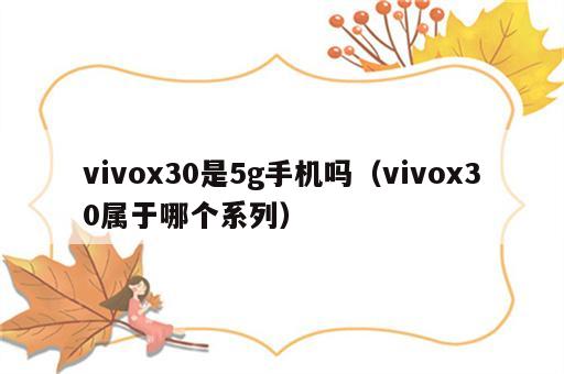 vivox30是5g手机吗（vivox30属于哪个系列）