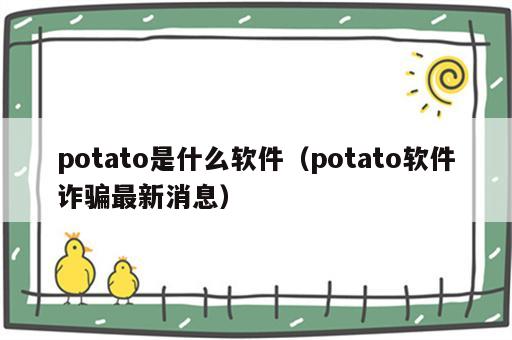 potato是什么软件（potato软件诈骗最新消息）