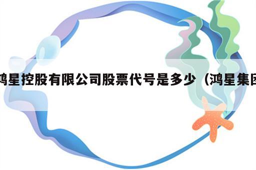 鸿星控股有限公司股票代号是多少（鸿星集团）