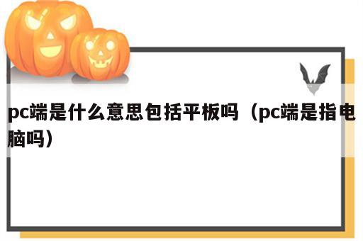 pc端是什么意思包括平板吗（pc端是指电脑吗）