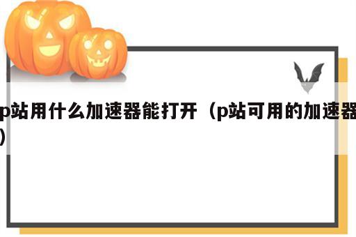 p站用什么加速器能打开（p站可用的加速器）