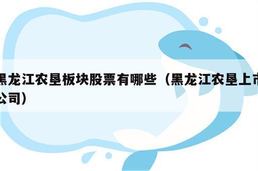黑龙江农垦板块股票有哪些（黑龙江农垦上市公司）