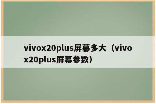 vivox20plus屏幕多大（vivox20plus屏幕参数）