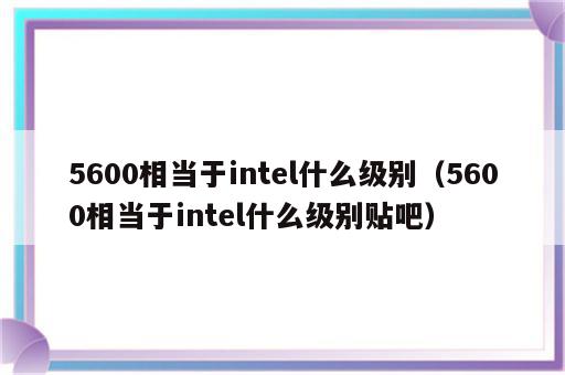5600相当于intel什么级别（5600相当于intel什么级别贴吧）