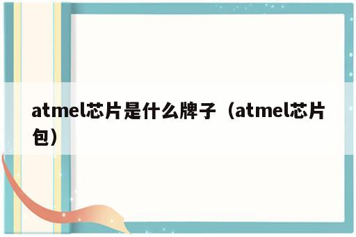 atmel芯片是什么牌子（atmel芯片包）
