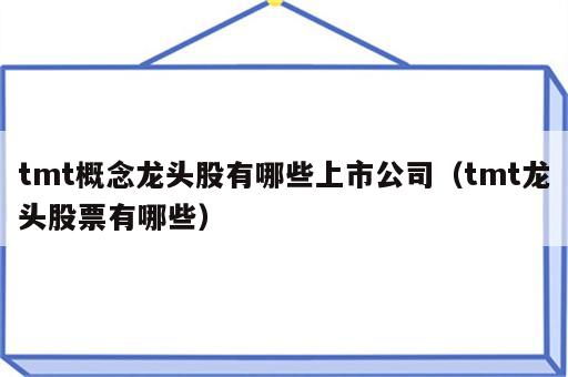 tmt概念龙头股有哪些上市公司（tmt龙头股票有哪些）