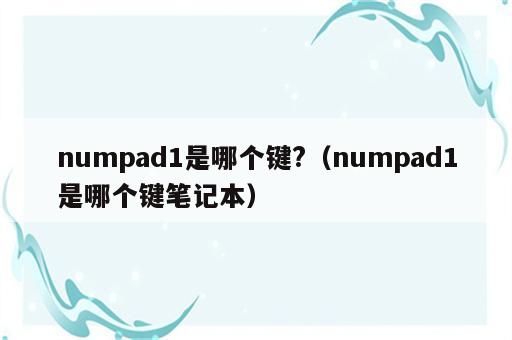numpad1是哪个键?（numpad1是哪个键笔记本）