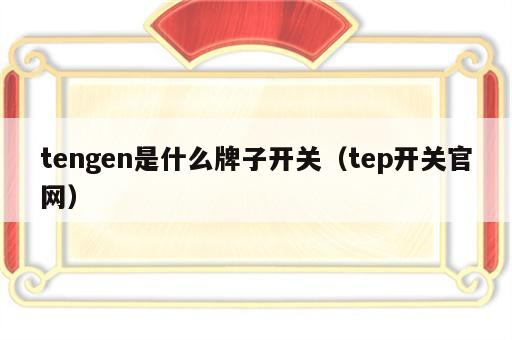 tengen是什么牌子开关（tep开关官网）