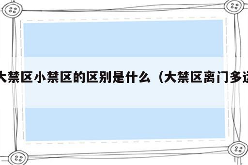 大禁区小禁区的区别是什么（大禁区离门多远）