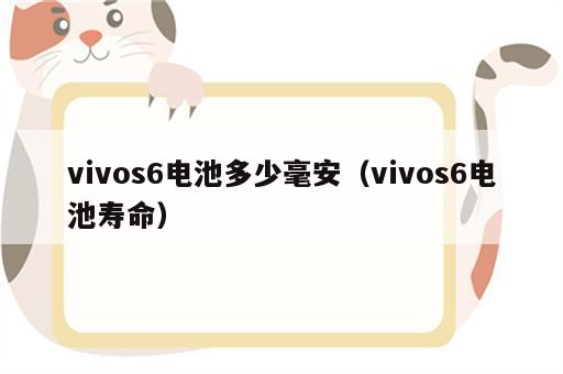 vivos6电池多少毫安（vivos6电池寿命）