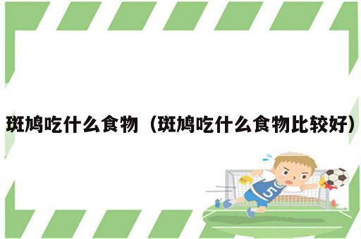 斑鸠吃什么食物（斑鸠吃什么食物比较好）