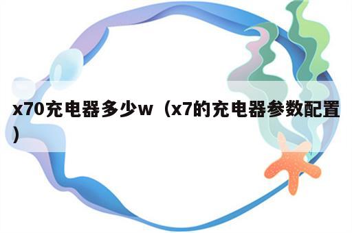 x70充电器多少w（x7的充电器参数配置）