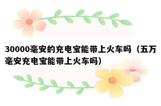 30000毫安的充电宝能带上火车吗（五万毫安充电宝能带上火车吗）