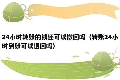 24小时转账的钱还可以撤回吗（转账24小时到账可以退回吗）