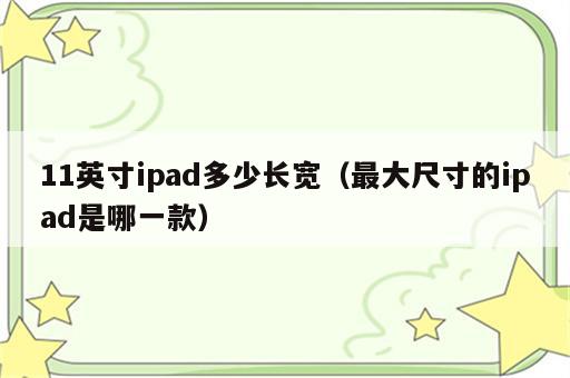 11英寸ipad多少长宽（最大尺寸的ipad是哪一款）