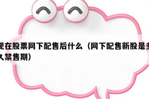 现在股票网下配售后什么（网下配售新股是多久禁售期）