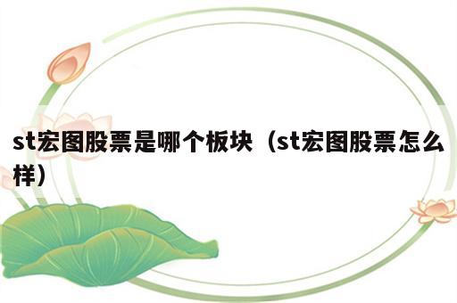 st宏图股票是哪个板块（st宏图股票怎么样）