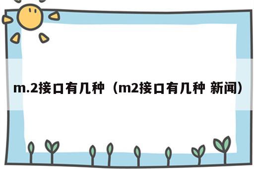 m.2接口有几种（m2接口有几种 新闻）