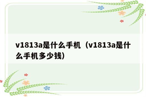 v1813a是什么手机（v1813a是什么手机多少钱）
