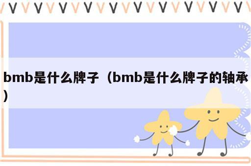 bmb是什么牌子（bmb是什么牌子的轴承）