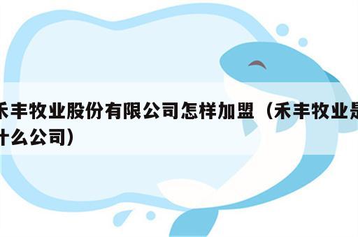 禾丰牧业股份有限公司怎样加盟（禾丰牧业是什么公司）