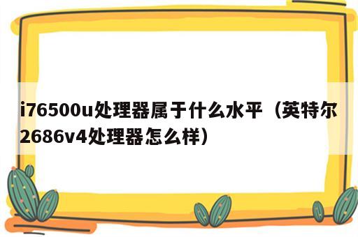 i76500u处理器属于什么水平（英特尔2686v4处理器怎么样）
