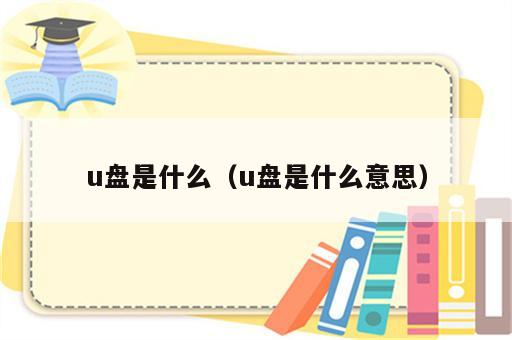 u盘是什么（u盘是什么意思）