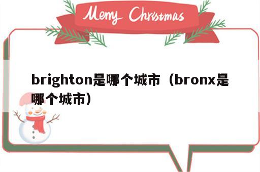 brighton是哪个城市（bronx是哪个城市）