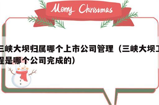 三峡大坝归属哪个上市公司管理（三峡大坝工程是哪个公司完成的）