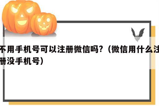 不用手机号可以注册微信吗?（微信用什么注册没手机号）