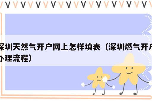 深圳天然气开户网上怎样填表（深圳燃气开户办理流程）