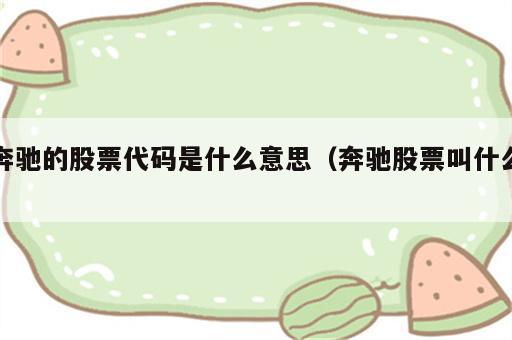 奔驰的股票代码是什么意思（奔驰股票叫什么）