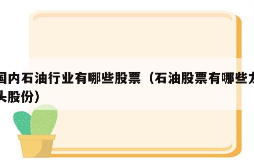 国内石油行业有哪些股票（石油股票有哪些龙头股份）