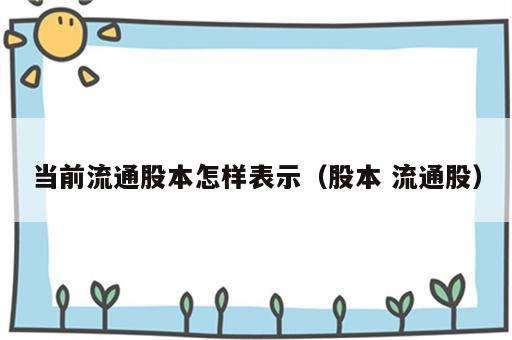 当前流通股本怎样表示（股本 流通股）